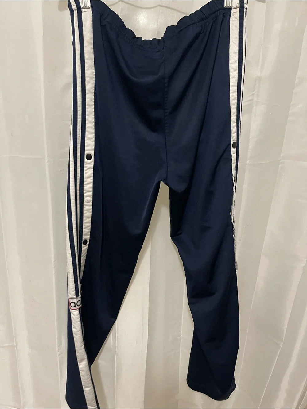 Vintage Adidas Baggy Dazzle Basketball Snap Tear Away Pants L - XL Y2K Shiny